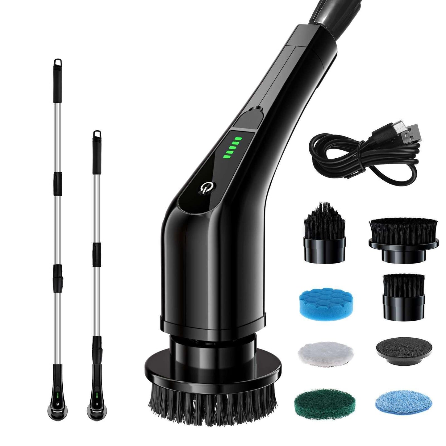 Electric Cleaning Brush CLE-01 – Cordless Power Scrubber with 7 Brush Heads