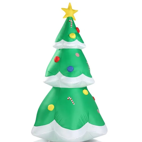 6.9FT Lighted Inflatable Christmas Tree – LED Blow-Up Yard Decoration