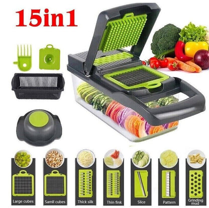 15-in-1 Vegetable Chopper – Cook Fast, Mess-Free & Save Time