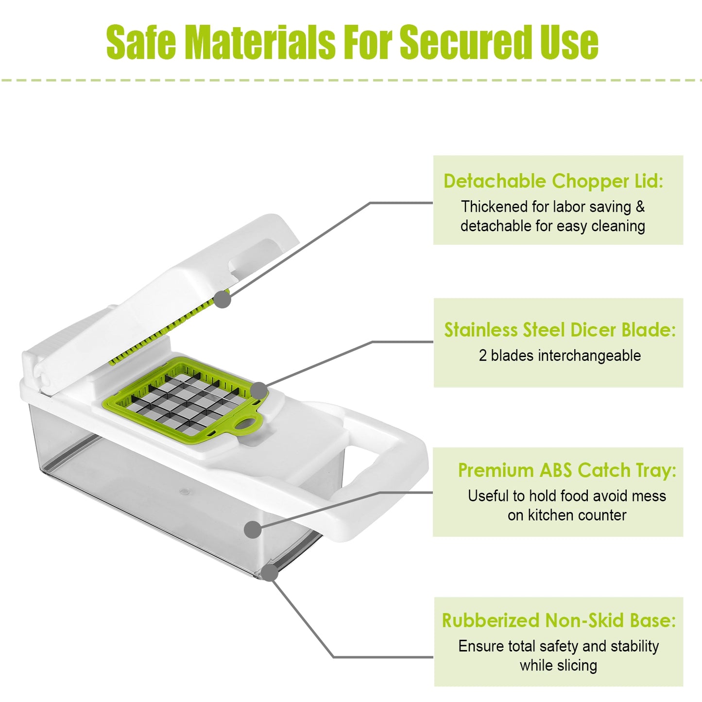 12-in-1 Vegetable Chopper Set with Container – Slicer, Dicer, Grater, Peeler & Egg Separator