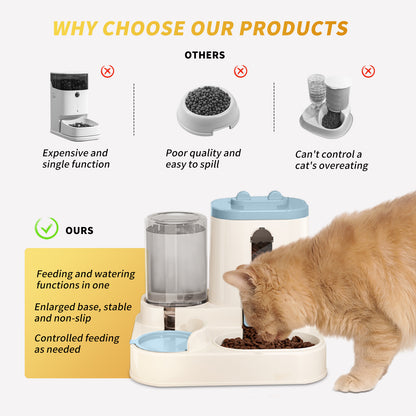 Automatic Cat Feeder 2-in-1 – Convenient, Safe & Easy Pet Feeding
