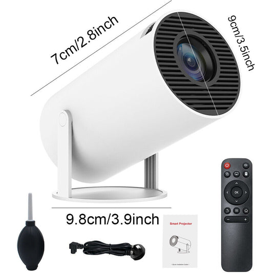 Portable WiFi 6 & Bluetooth Projector – 4K/1080P Support, 150" Screen, Auto Keystone
