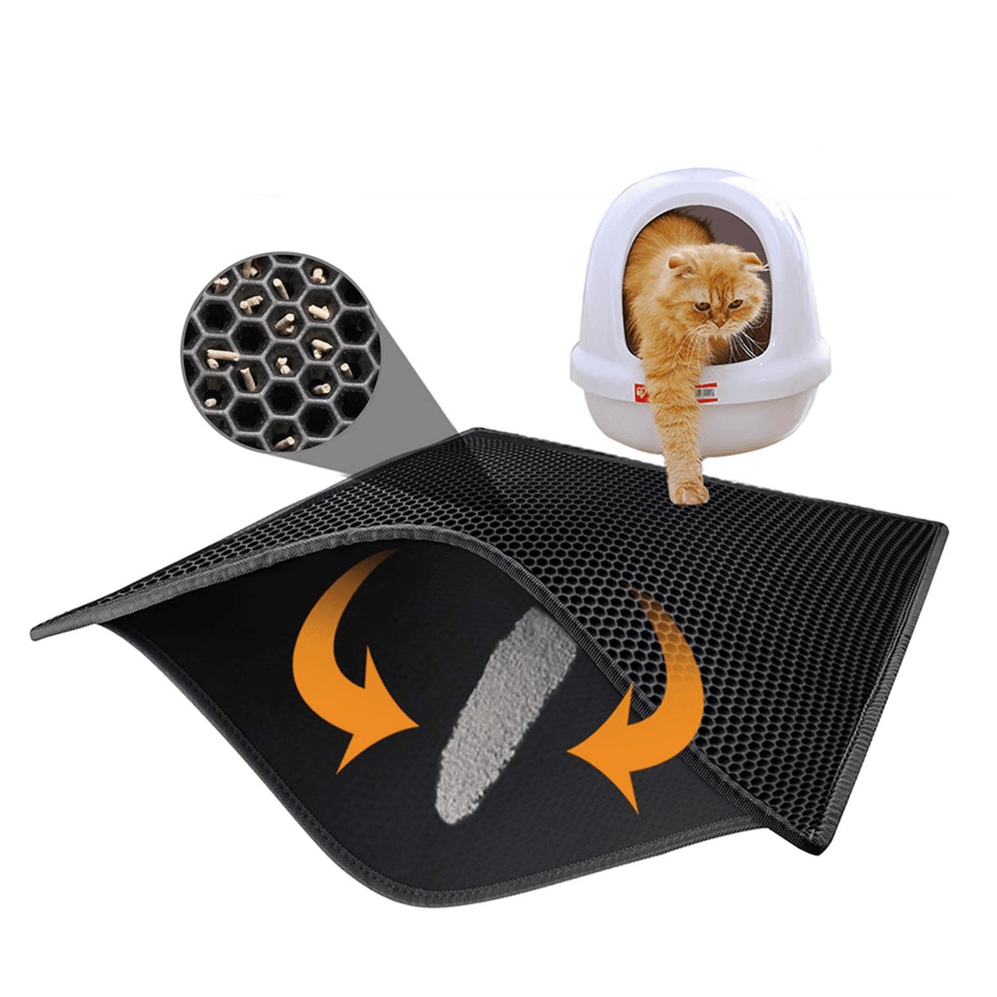 Kitty Cat Litter Mat - Waterproof Double Layer Litter Trapping Mat