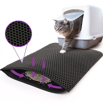 Kitty Cat Litter Mat – Waterproof, Double-Layer & Odor-Free