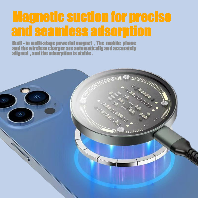 Wireless Charger 15W Magnetic Wireless Fast Charging, Compatible With IPhone 12, 13, 14, 15, 16, And 17 Pro, Pro Max Series Models