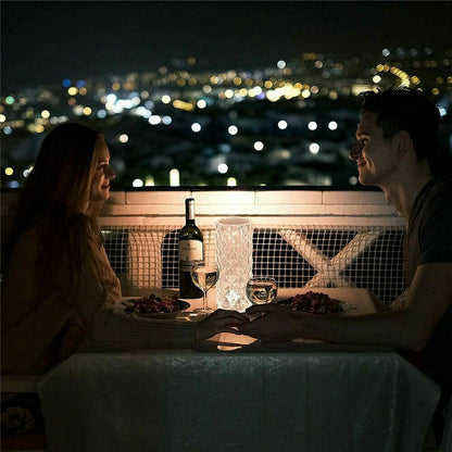 LED Crystal Table Lamp – Diamond Rose Night Light with Touch & Remote