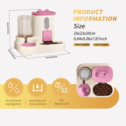 Automatic Cat Feeder 2-in-1 – Convenient, Safe & Easy Pet Feeding