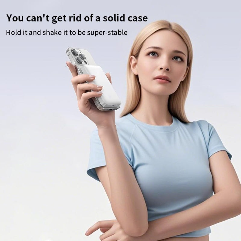 Portable Magnetic Power Bank 10000mAh – Fast Wireless Charging, Mini Size, USB-C