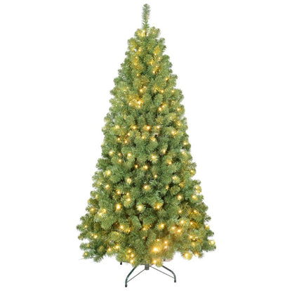 Realistic Artificial Christmas Tree – 6–9ft Full Thick Branches, Memory Wire, Easy Assembly, Fireproof PVC